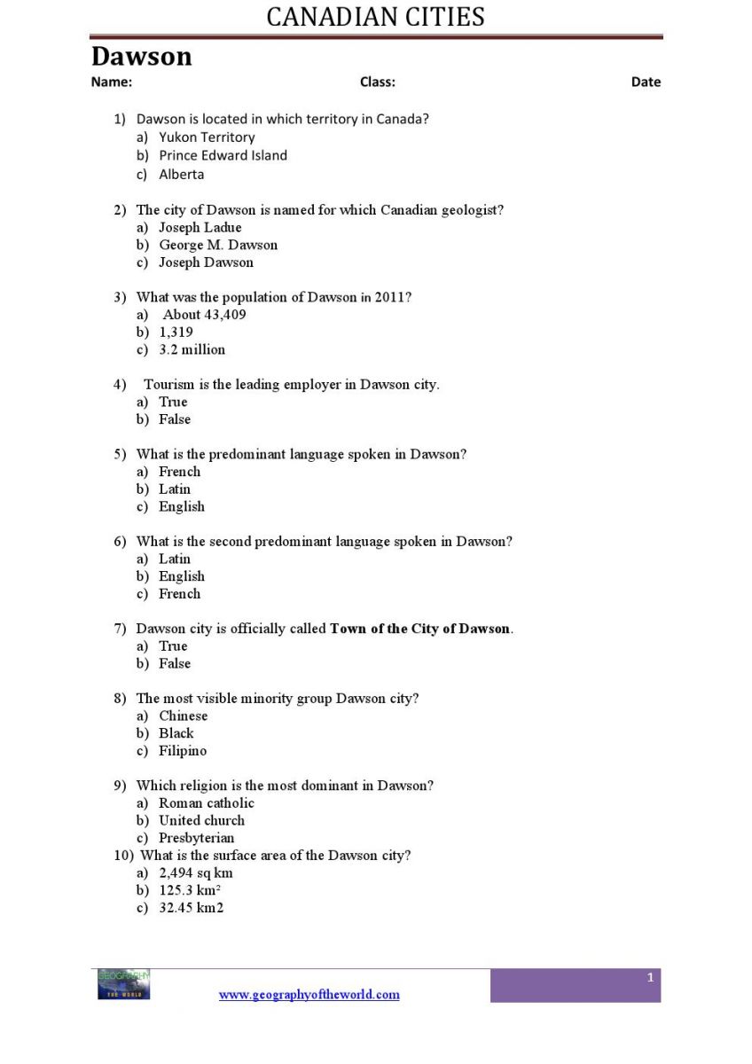canadian cities free downloads and printable worksheets pdf geography of the world
